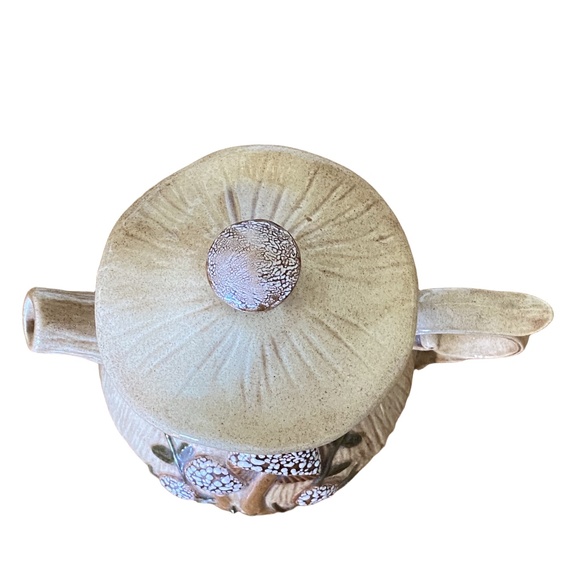 Arnel’s Beige Ceramic Mushroom Teapot Pitcher Set 70s Cottagecore 2pc - Picture 13 of 16